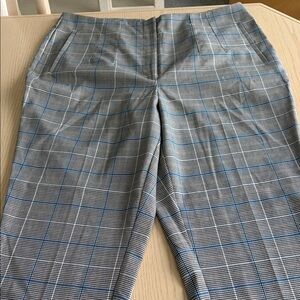 Nine West Black and Blue Plaid Pants